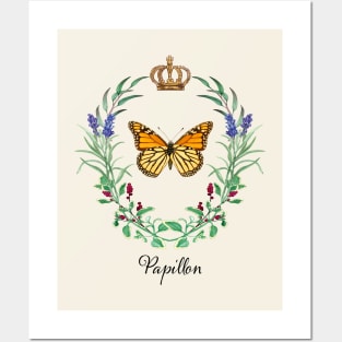 Papillon Monarch Butterfly Flower Garden Cottagecore Gardener Posters and Art